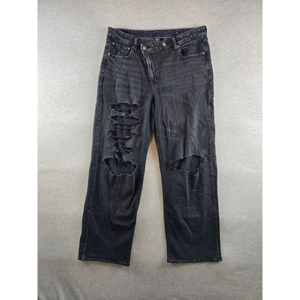 American Eagle x Coco Gauff Stretch High-Waisted Crossover Stove Jeans Womens 12